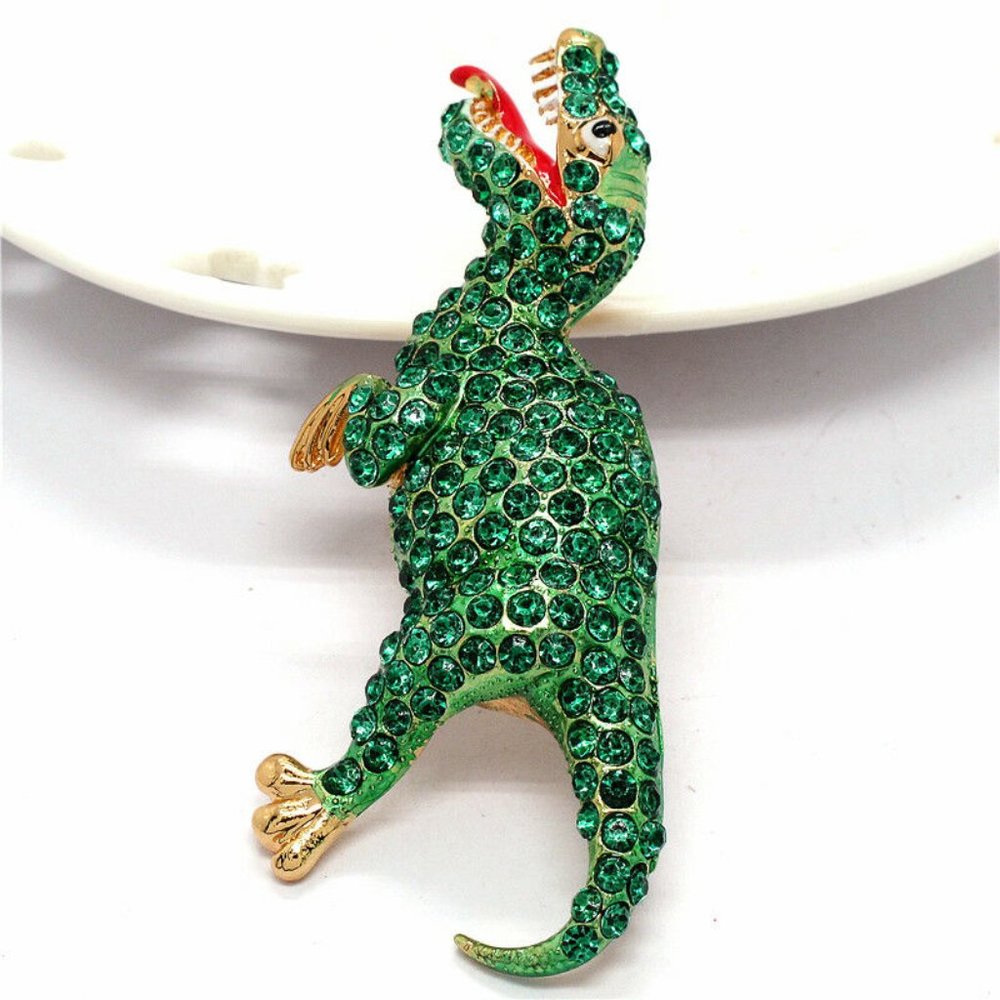 BIG Jurassic TYRANNOSAURUS REX Dinosaur Brooch - Picture 5 of 5